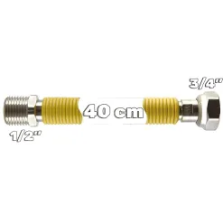 Kombi Gaz Flexi 40cm 1/2"x3/4" Bağlantı Hortumu KAS