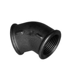 Siyah Dişli Açık Dirsek DN15 ½'' 45° Trakya Döküm