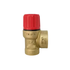 Eca 4 Bar 1/2"x3/4" Emniyet Valfi ile ısıtma sistemlerinizin aşırı basınçtan korunmasını sağlayın. 110°C maksimum sıcaklıkta güvenli kullanım.