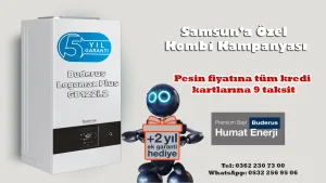 Samsun doğalgaz firması toptan ve perakende kombi satış noktası reklamı