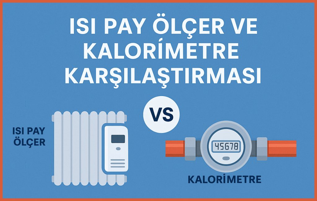 Merkezi ısıtma sistemlerinde kullanılan ısı pay ölçer ve kalorimetre cihazlarının görsel karşılaştırması