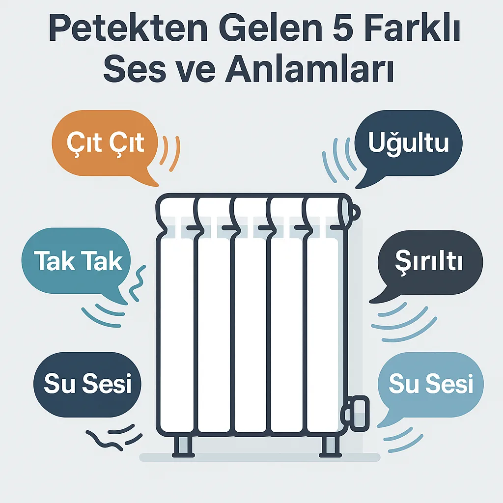 Petekten gelen çıt çıt, tak tak, uğultu, şırıltı ve su sesi neden olur?