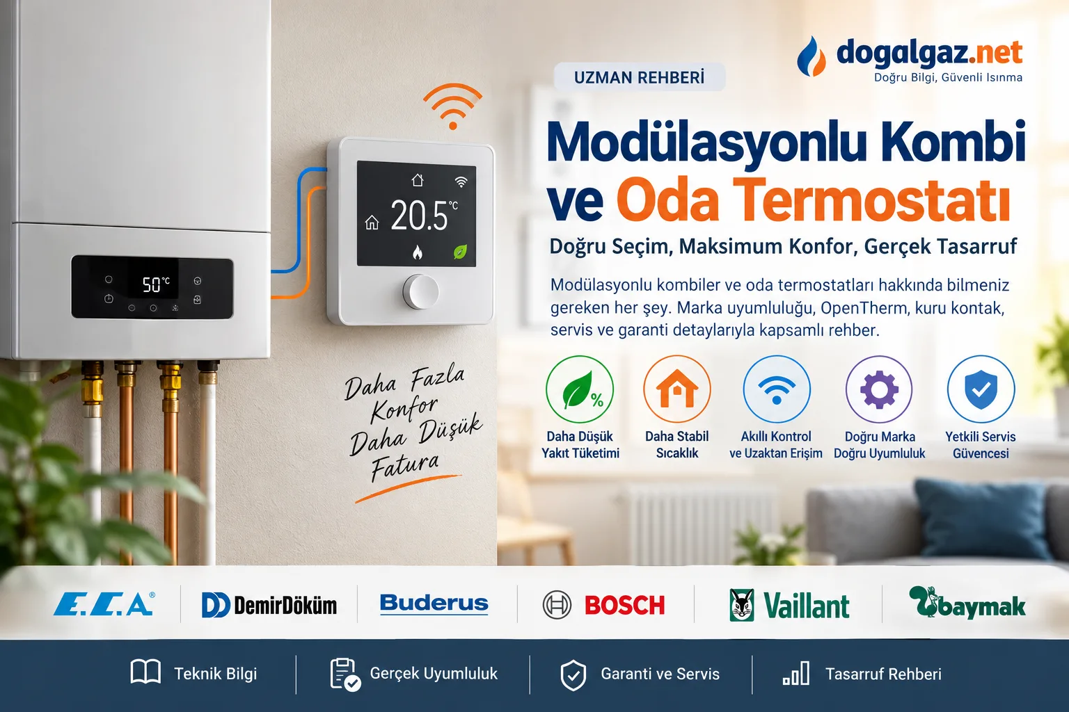 modülasyonlu kombiye normal oda termostatı, ON/OFF oda termostatı, kombiye farklı marka termostat, oda termostatı kombi uyumluluğu, oda termostatı garanti, kombiye hangi termostat olur.