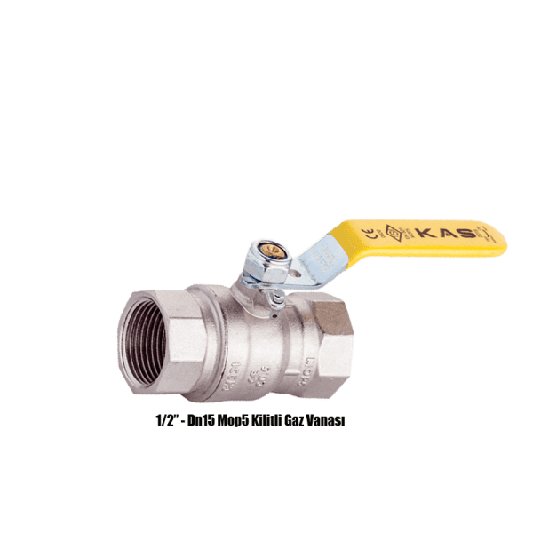 Doğalgaz Kilitli Dn15 1/2'' Mob 5 Küresel Dişli Vana