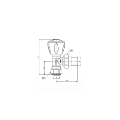 Eca Rv3 Radyatör Valfi, Köşe 602120721 teknik çizim