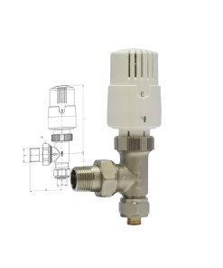 Eca Trv4 Termostatik Radyatör Valfi, Pex Köşe 602120780