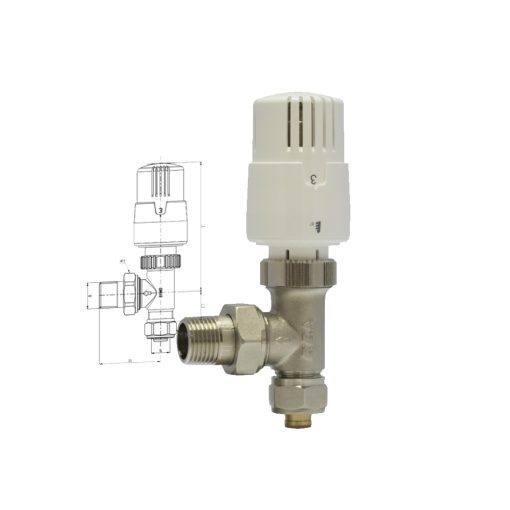 Eca Trv4 Termostatik Radyatör Valfi, Pex Köşe 602120780