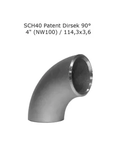 SCH40 Patent Dirsek NW100 4" 90° / 114,3x3,6