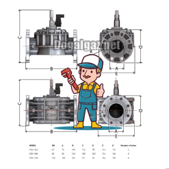 eska flanşlı gaz valfi Selenoid Vana 4 (DN100) EGV 1100 Flanşlı